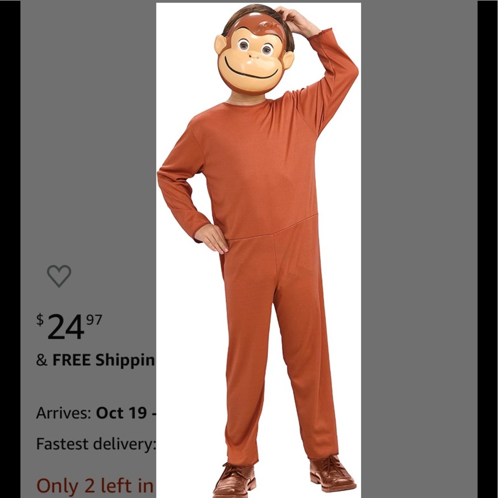 Curious George costume